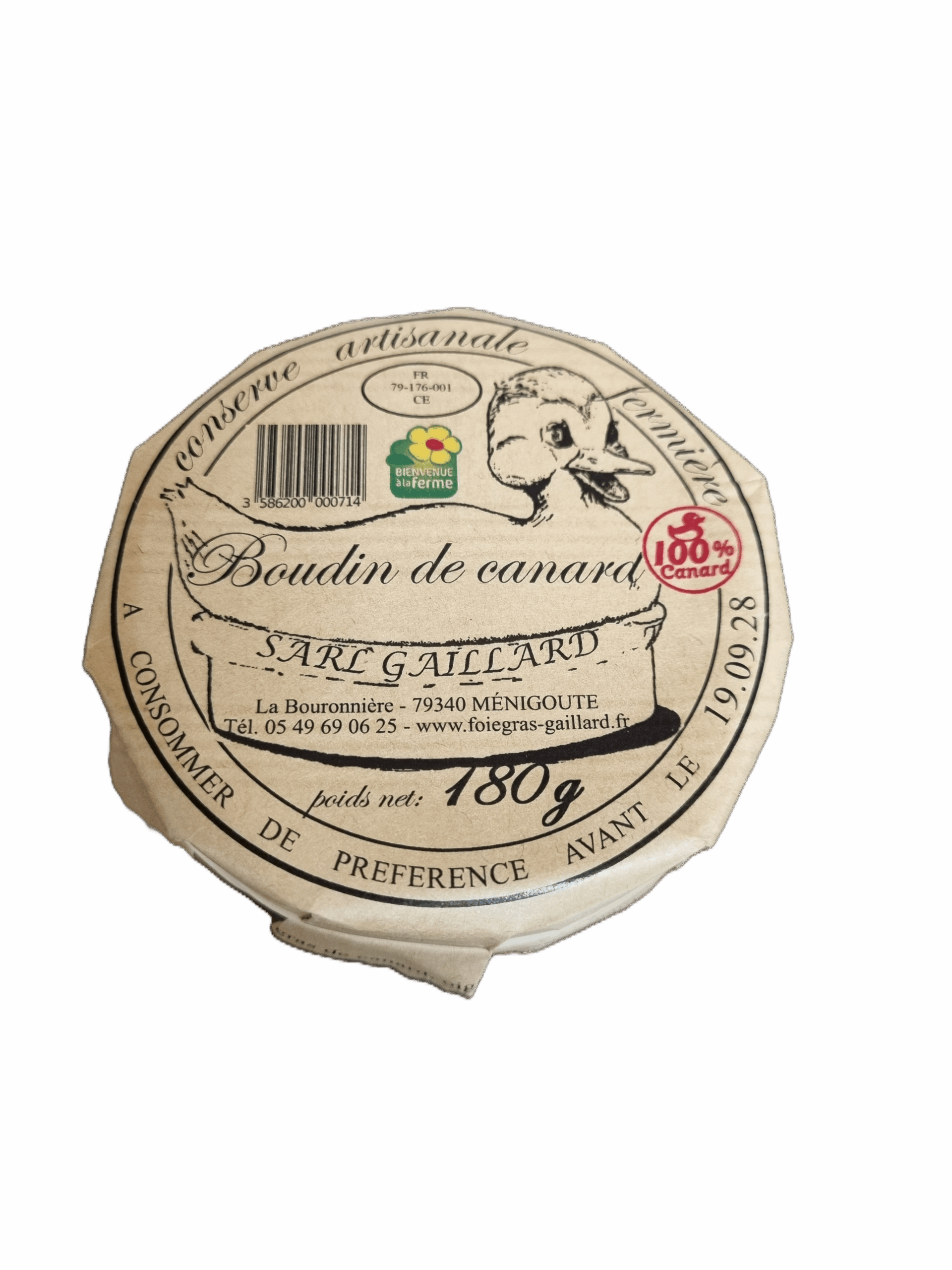 Boudin de canard 180g