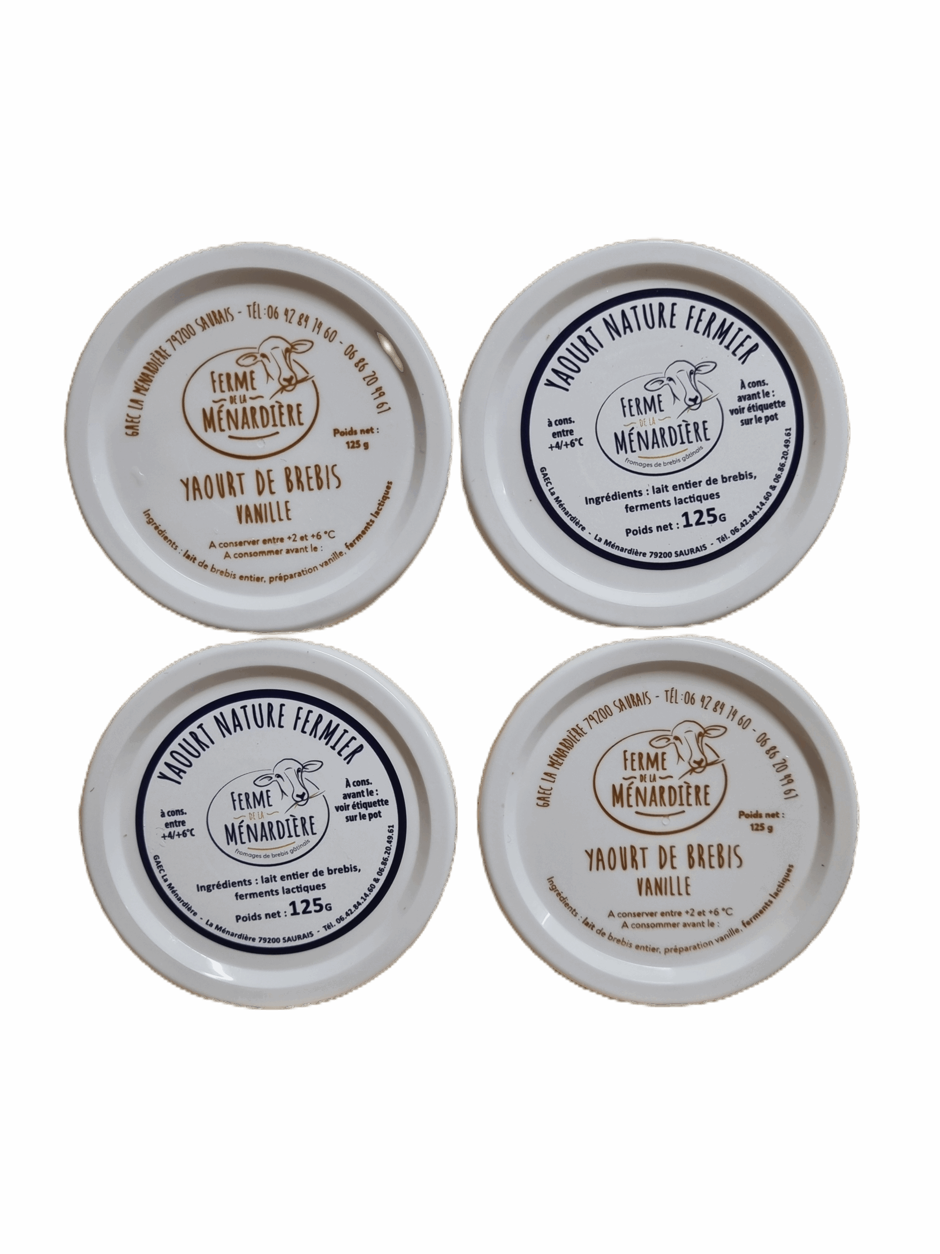 Yaourt brebis Nature/Vanille x4